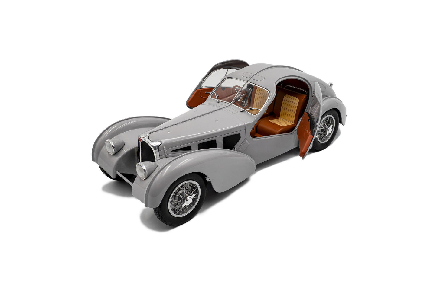 Solido 1937 Bugatti Atlantic Type 57 SC Matte Silver 1:18