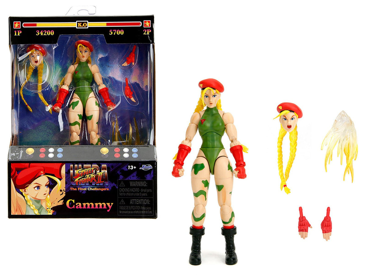 Rapid Vehicles Cammy 6" Moveable Figure with Accessories and Alternate Head and Hands "Ultra...
