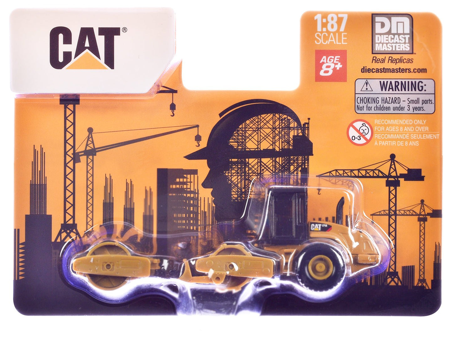 CAT Caterpillar CS56 Roller with Interchangeable Front Attachment Yellow 1/87 (HO) Diecast Model by Diecast Masters free shipping USA