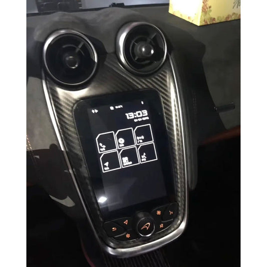 STRATEC SYSTEMS Carbon Fiber Center Navigation Screen Frame Cover Trim for McLaren GT 570S 540C...