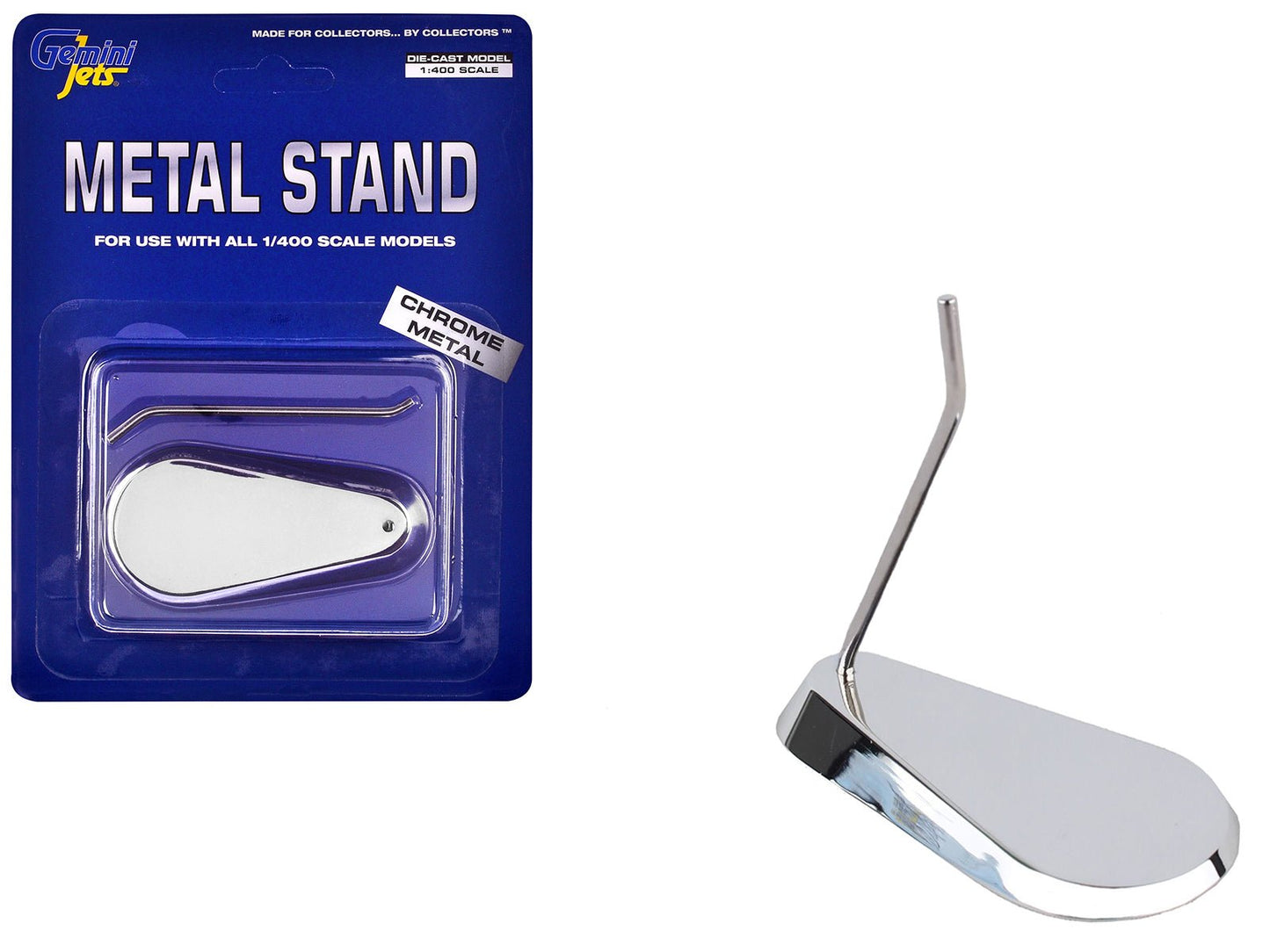Chrome Metal Display Stand for 1/400 Scale Models by GeminiJets free shipping USA