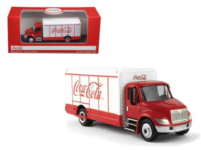 "Coca-Cola" Beverage Truck Red and White 1/87 Diecast Model by Motorcity Classics free shipping USA