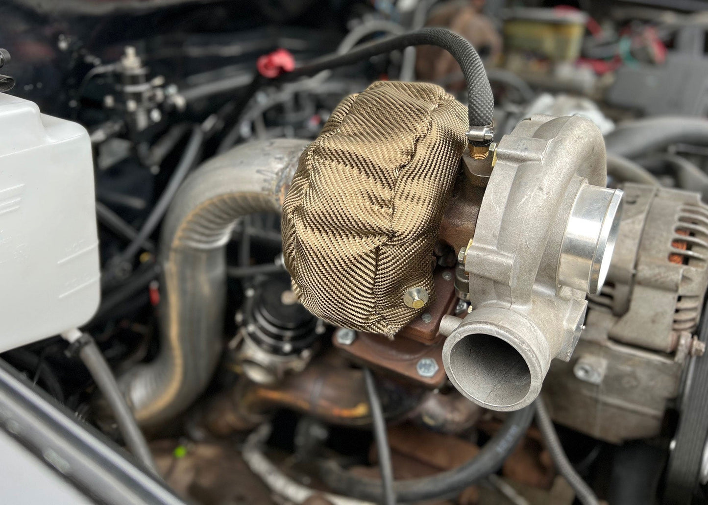 T3 Titanium Fiber Turbo Blanket Heat Shield Barrier Turbocharger Cover Wrap