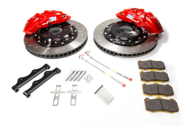 FR SPORT Alcon 2009+ Nissan GT-R R35 380x33mm Rotor Red 4 Piston Caliper RC4 Rear Axle Kit...