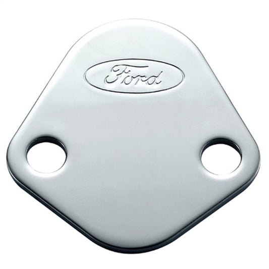 FR SPORT Ford Fuel Pump Block-Off Plate Chrome w/Ford Logo FRD302-290 - View 2