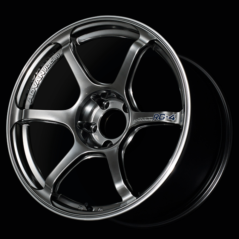 Advan RG-4 17x8.0 / +45 Offset / 5x114.3 / 73mm Bore / Racing Hyper Black and Ring YA47G45EHBR