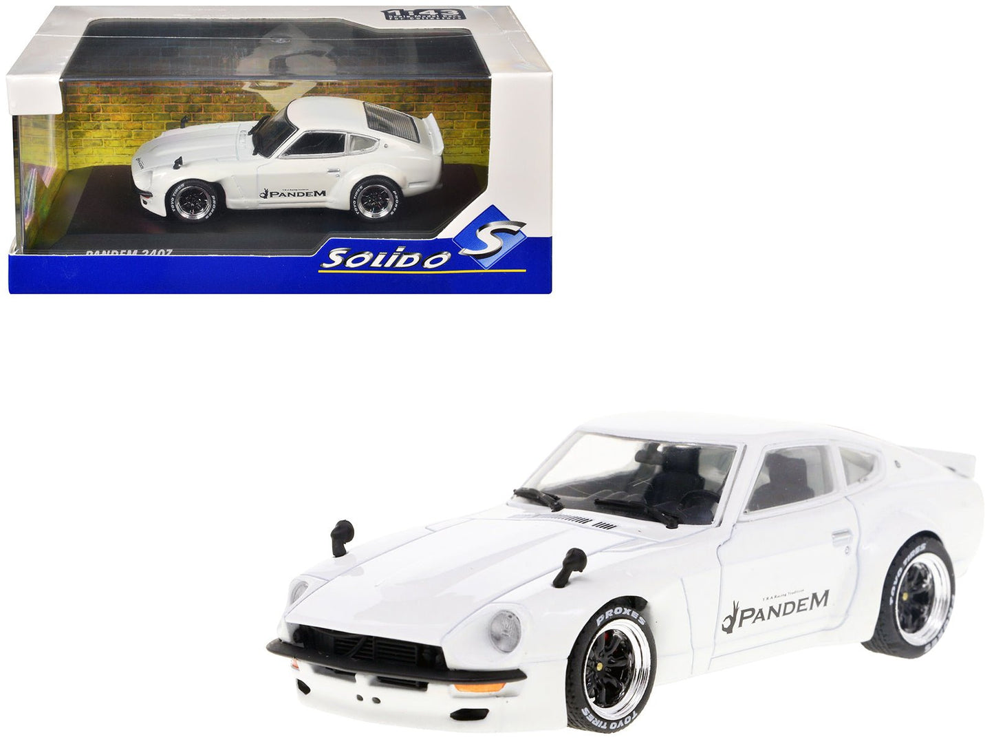 Datsun Pandem 240Z White 1/43 Diecast Model Car by Solido free shipping USA