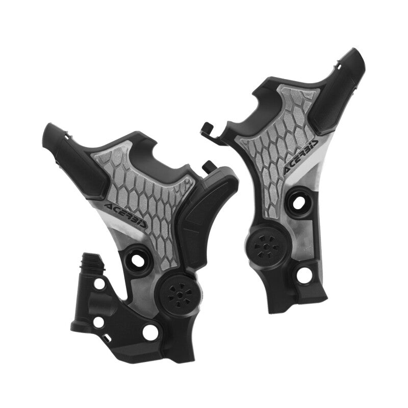 Acerbis 23+ Honda Transalp XL 750 Frame Guards- X-Grip - Black/Gray 2983661001