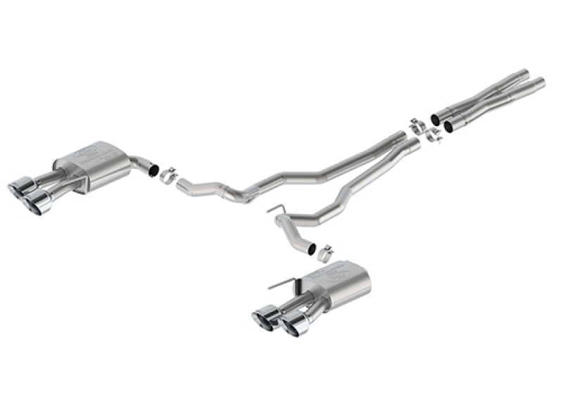 Ford Racing 2024 Mustang 5.0L Sport Non-Active Cat-Back Exhaust w/Valance - Chrome Tip M-5200-M5SCV