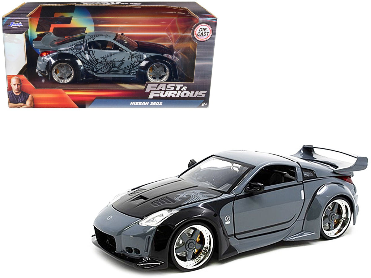 Rapid Vehicles D.K.'s Nissan 350Z Gray and Black with Graphics "Fast & Furious" Movie 1/24...