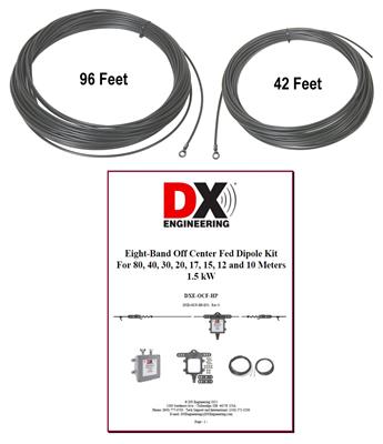 DX Engineering Off Center Fed Dipole 80-10M Wire Set - DXEANTWOCF80