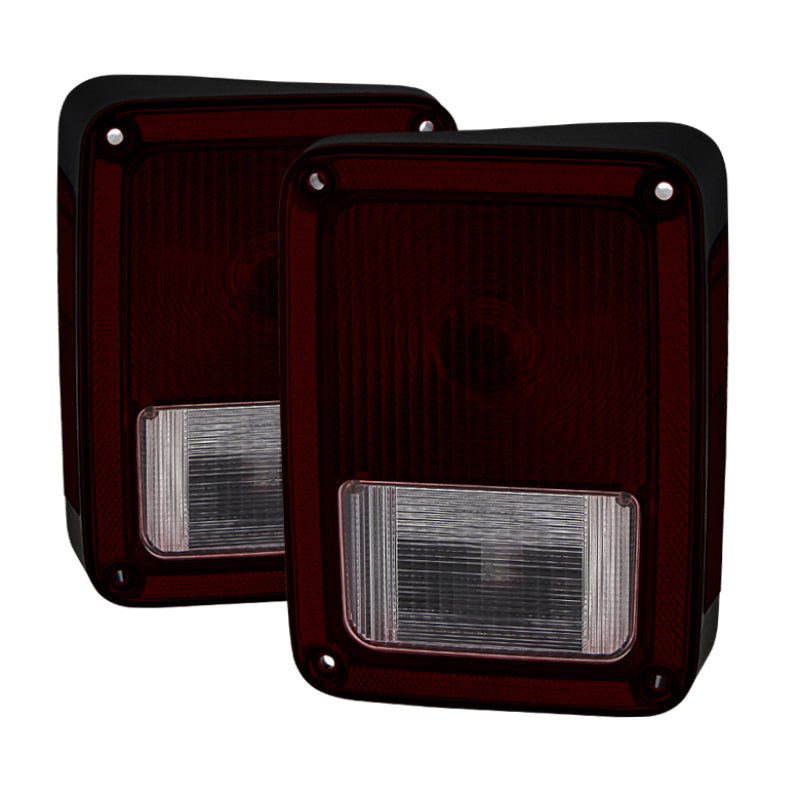 FR SPORT SPYDER Xtune Jeep Wrangler 2007-2013 OEM Style Tail Lights -Red Smoked...