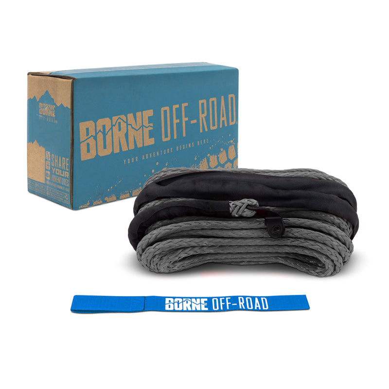 Borne Off-Road Synthetic Rope - 3/8in x 85ft - Grey BNWN-SR-38-85GR