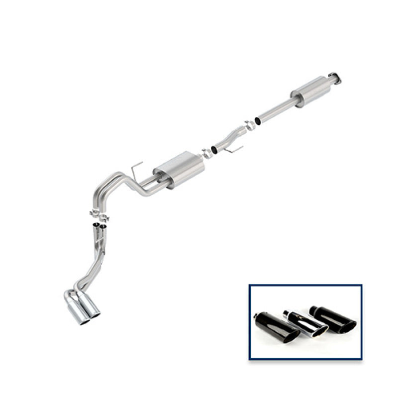 FR SPORT Ford Racing 15-18 F-150 3.5L Cat-Back Sport Exhaust System - Side Exit Chrome Tips...
