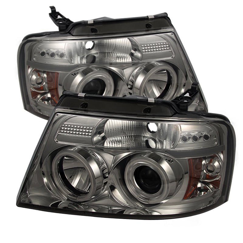 FR SPORT SPYDER Ford F150 04-08 Projector Headlights Version 2 CCFL Halo LED Smke...
