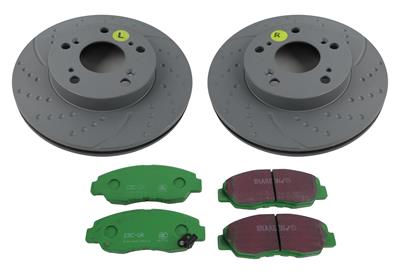 EBC Stage 10 Kits GreenStuff Brake Pads and GD Rotors - S10KF1536