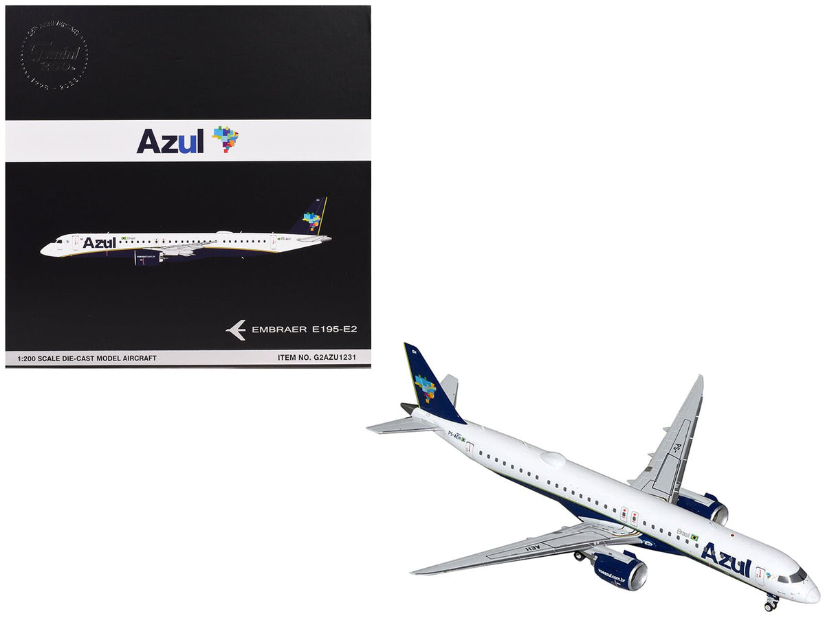 Rapid Vehicles Embraer E195-E2 Commercial Aircraft "Azul Brazilian Airlines" (PS-AEH) White with...
