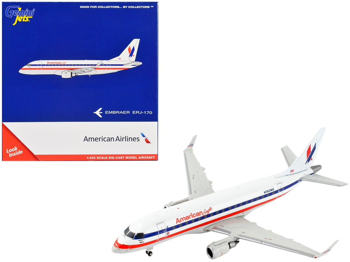 Rapid Vehicles Embraer ERJ-170 Commercial Aircraft "American Airlines - American Eagle" White...