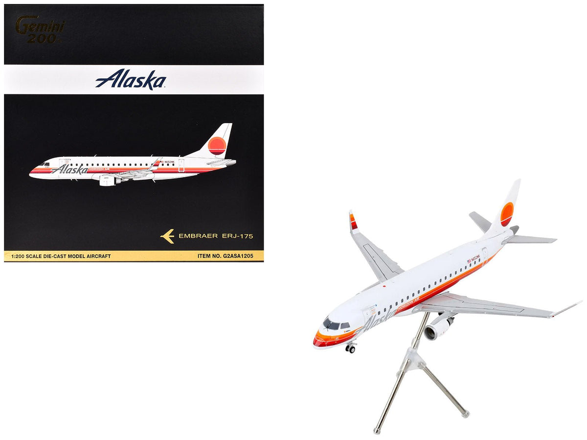 Rapid Vehicles Embraer ERJ-175 Commercial Aircraft "Alaska Airlines - Horizon Air" (N652MK) White...