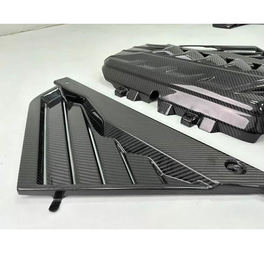 Dry Carbon Fiber Engine Bay Cover Kit for Chevrolet Corvette C8 Stingray Z06