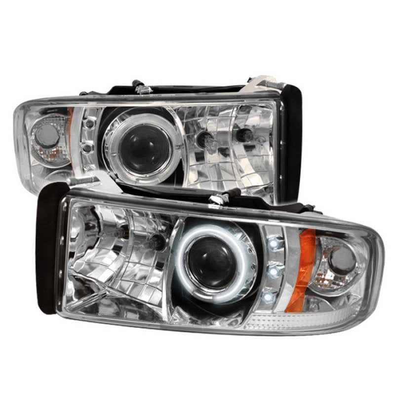 FR SPORT SPYDER Dodge Ram 1500 94-01 94-02/99-01 Ram Sport Projector CCFL Halo LED Chrm...
