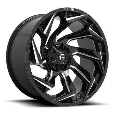Fuel Off-Road Reaction D753 Gloss Black Wheels with Milled Accents - D75318901745