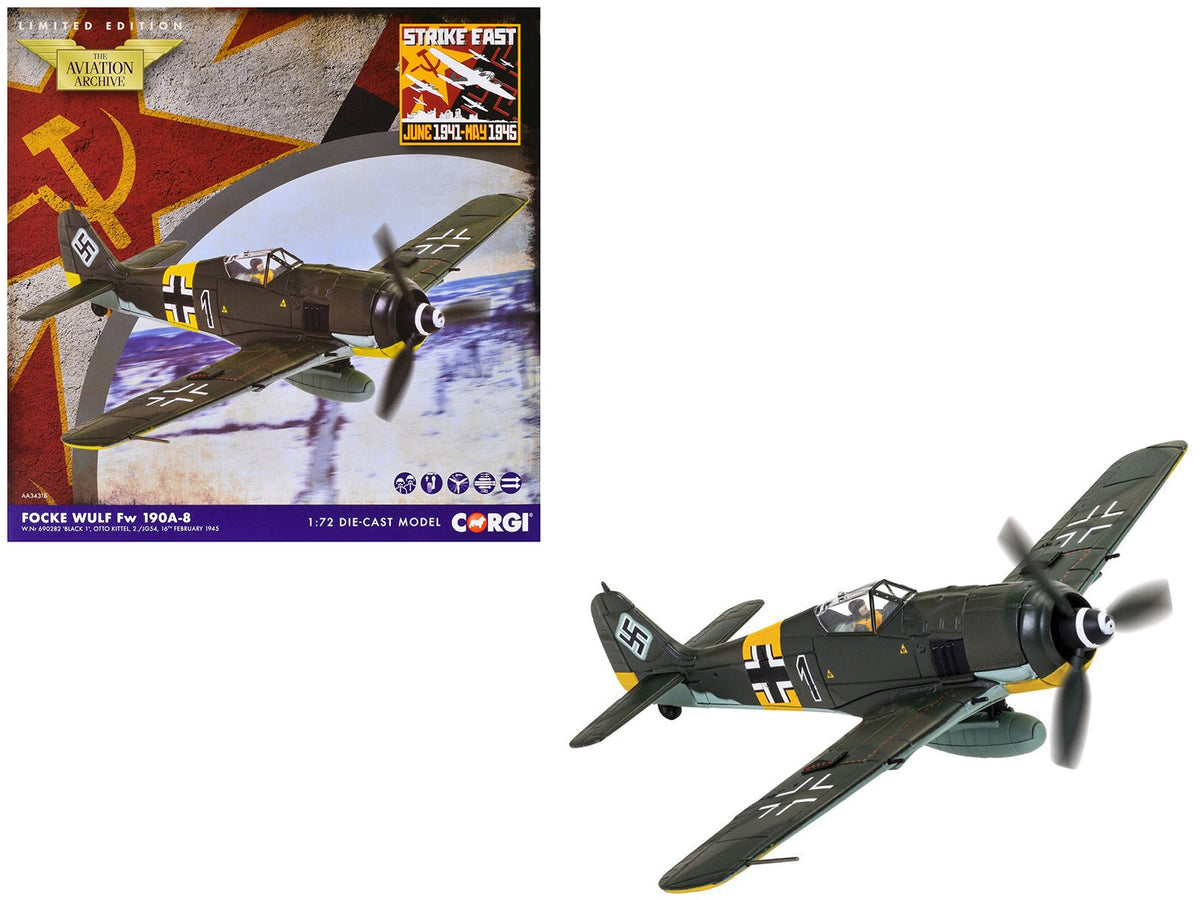 Rapid Vehicles Focke-Wulf Fw 190A-8 Fighter Aircraft "Black 1 Oberleutnant Otto Kittel 2./JG54"...