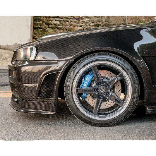 STRATEC SYSTEMS Dry Carbon Fiber Z Tune Style Front Bumper for Nissan Skyline R34 - View 2
