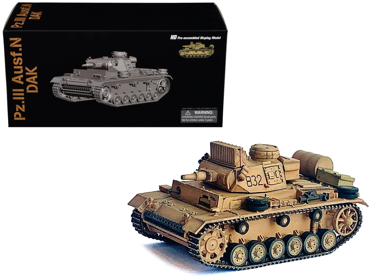 Rapid Vehicles Germany Pz.Kpfw.III Ausf.N DAK Tank #832 "s.Pz.Abt.501 Tunisia" (1942/43) "NEO...