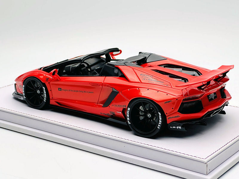 GL Model Lamborghini Aventador Roadster SVJ Pearl Orange 1:18 WITH DISPLAY