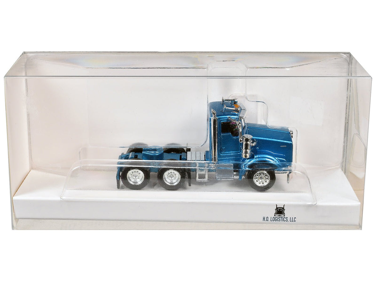 Rapid Vehicles Kenworth T800 Day Cab Blue Metallic 1/87 (HO) Scale Plastic Model Car by HO...
