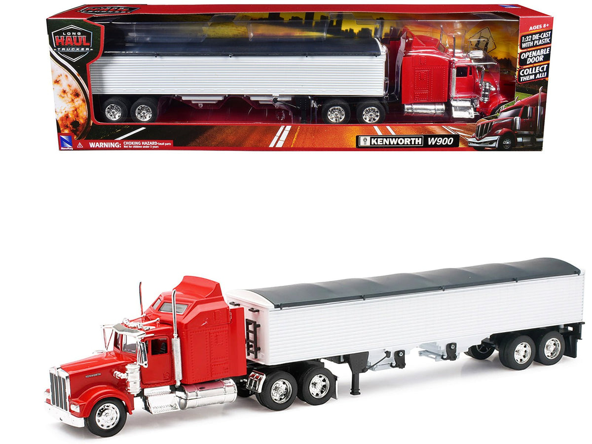 Rapid Vehicles Kenworth W900 Grain Truck Red and White "Long Haul Truckers" Series 1/32 Diecast...