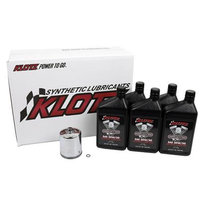 Klotz Synthetic Basic V-Twin Oil Service Kits - KH111
