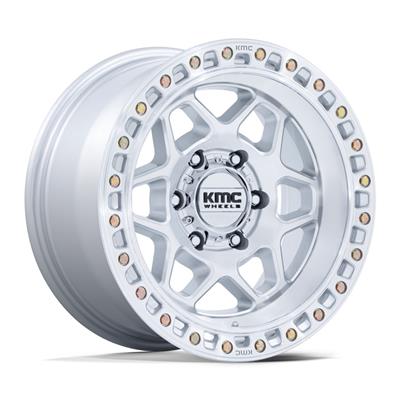 KMC KM553 Torx Gloss Silver Wheels with Machined Face - S2046