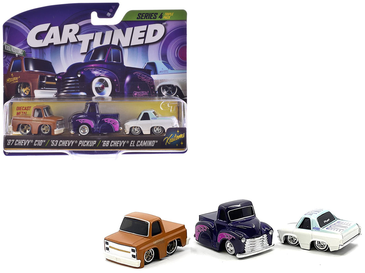 Rapid Vehicles "Kustoms" Series 4 Chevrolet Triple Pack Set of 3 Cars Diecast Model Cars by...