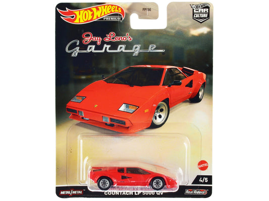 Rapid Vehicles Lamborghini Countach LP 5000 QV Red "Jay Leno’s Garage" Diecast Model Car by Hot...