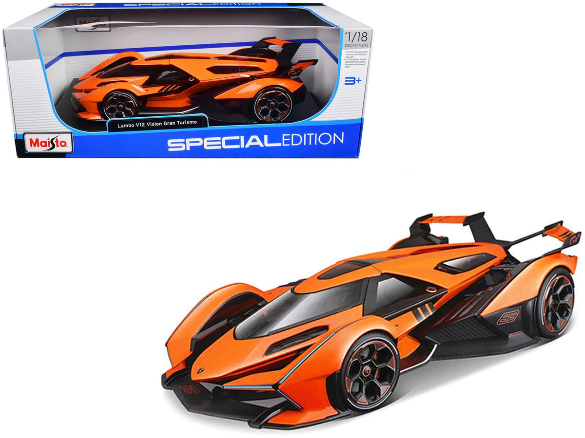 Rapid Vehicles Lamborghini V12 Vision Gran Turismo Orange Metallic "Special Edition" 1/18 Diecast...