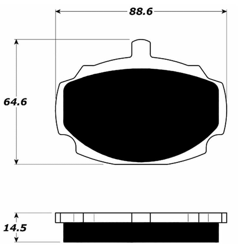 Porterfield Brake Pads for 1974 MG MGB Spicer