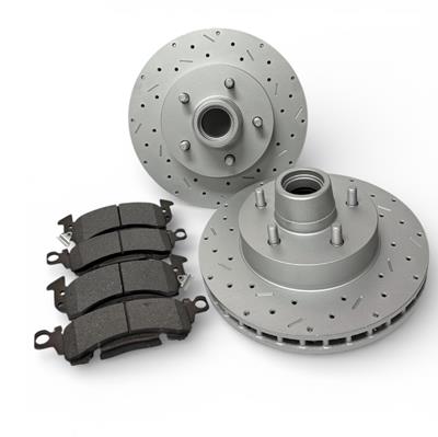 LEED Brakes MaxGrip XDS Cross Drilled and Slotted Brake Rotor and Pad Kits - RK6002X