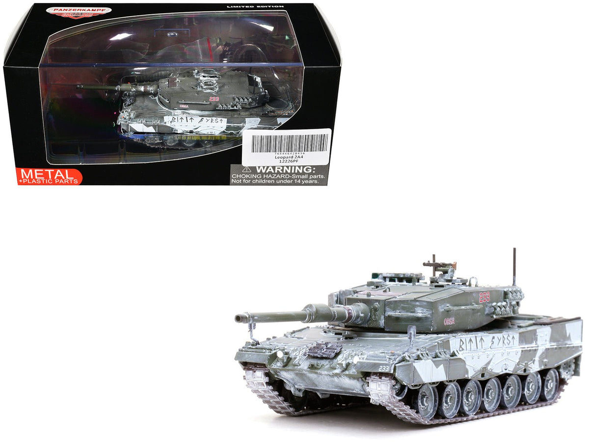 Rapid Vehicles Leopard 2A4 Main Battle Tank with Snorkel "Winter Camouflage" Norwegian Army...