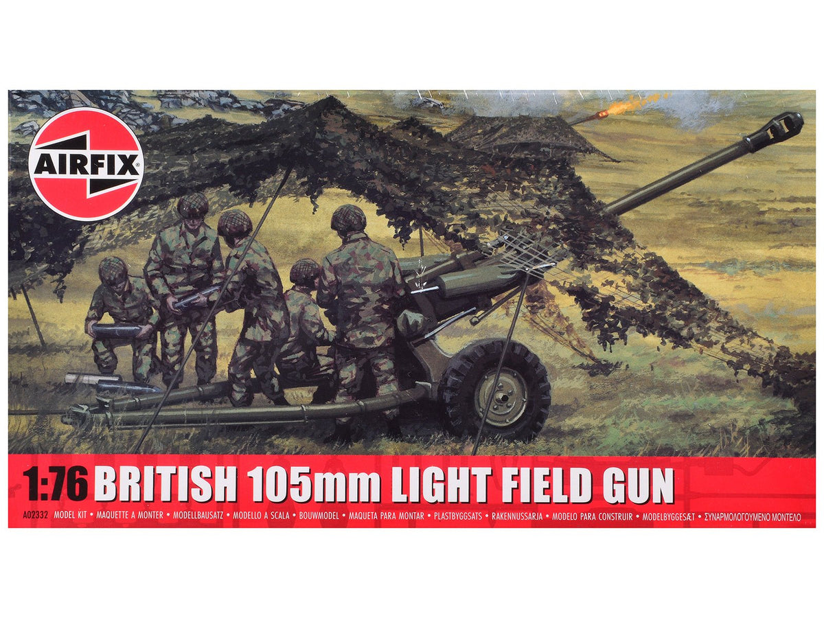 Rapid Vehicles Level 1 Model Kit British 105mm Light Field Gun with 3 Scheme Options 1/76 Scale...