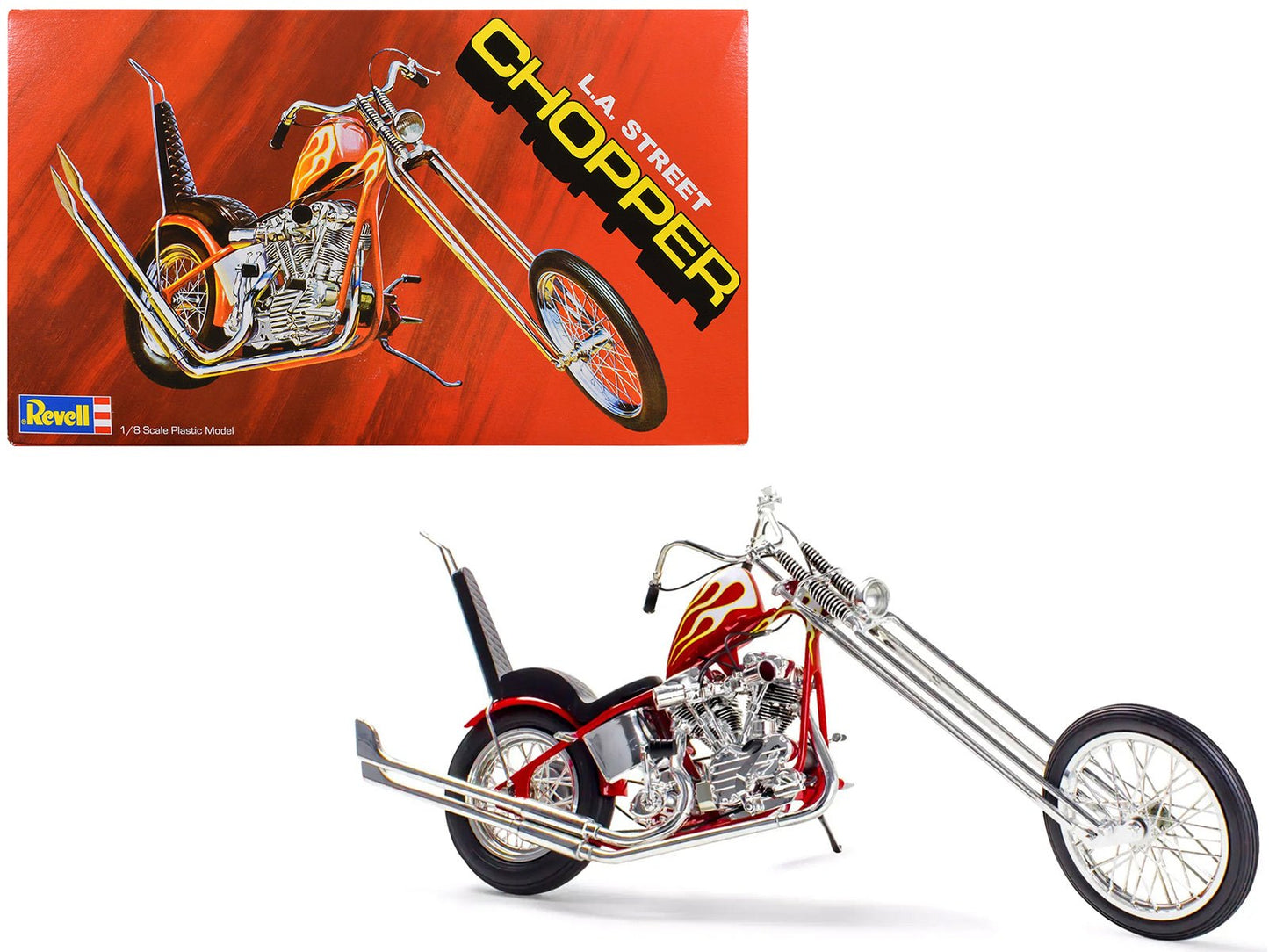 Level 5 Model Kit LA Street Chopper Motorcycle 1/8 Scale Model by Revell free shipping USA