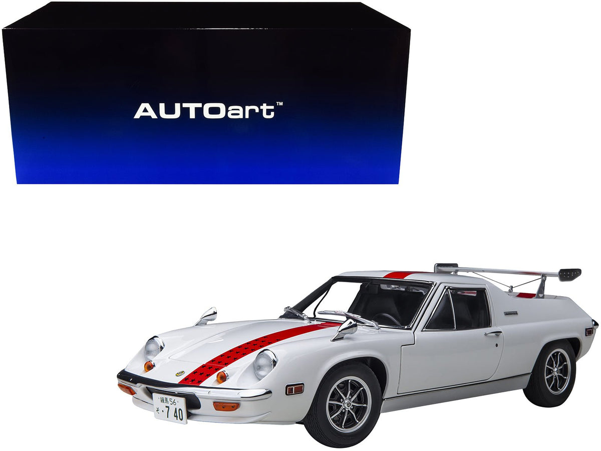 Rapid Vehicles Lotus Europa Special White with Red Stripe and Graphics "The Circuit Wolf" 1/18...