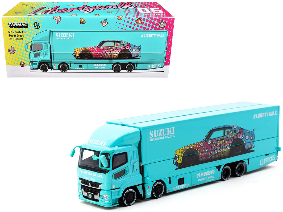 Rapid Vehicles Mitsubishi Fuso Truck with Transporter "Liberty Walk - Suzuki Transport" Light...