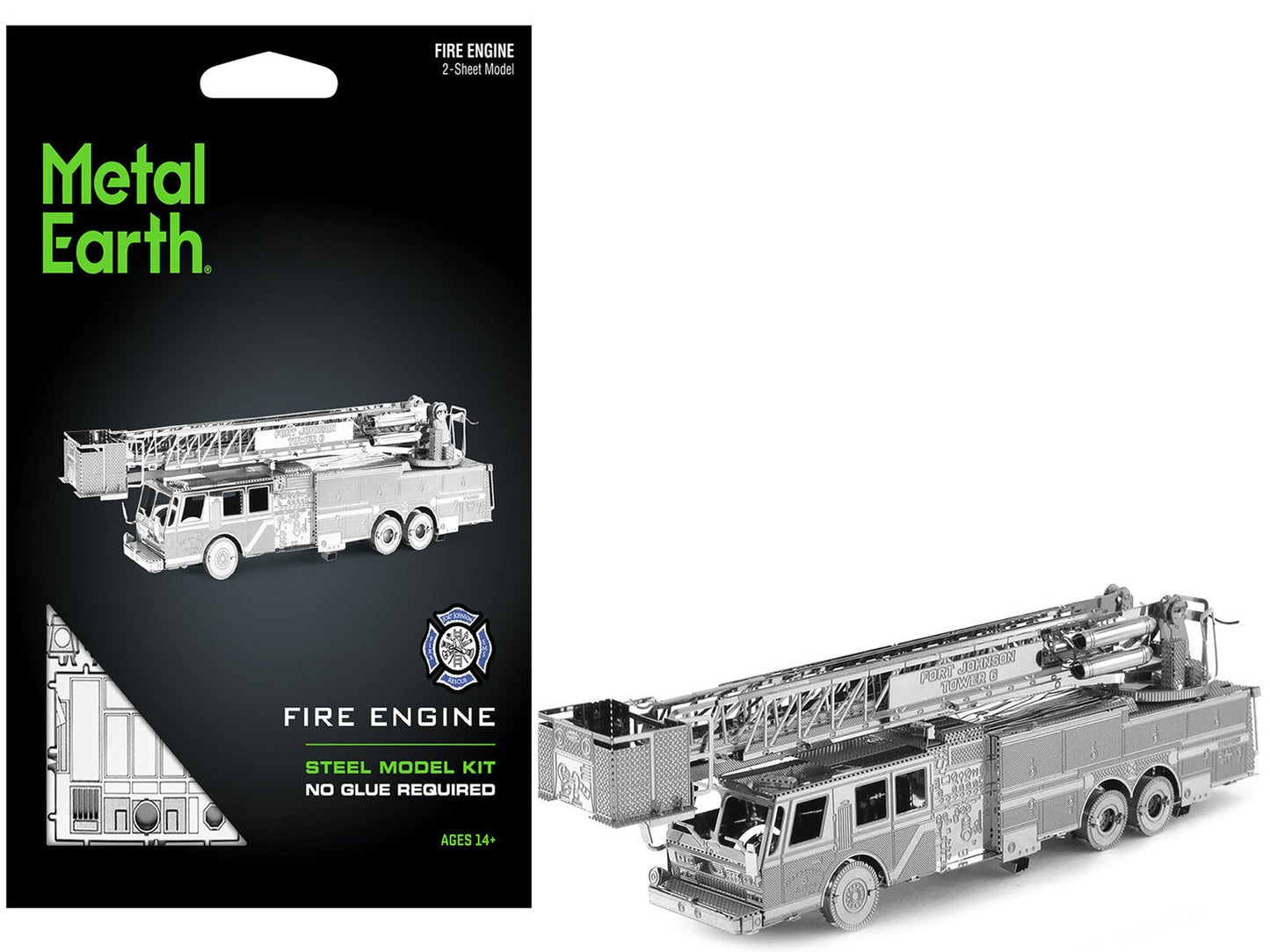 Model Kit Fire Engine "Fort Johnson Tower 6" (Moderate Difficulty) Steel Model by Metal Earth free shipping USA