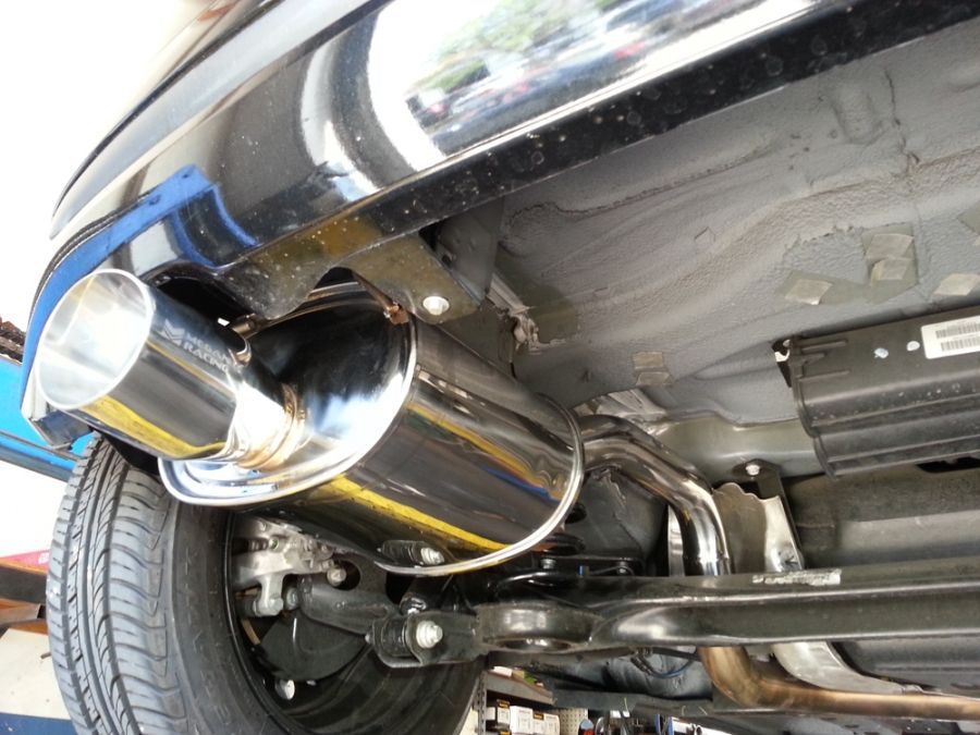 Megan Racing Cat-Back Exhaust for 2012+ Fiat 500 Stainless Steel 3.5x4.5 Roll Tip