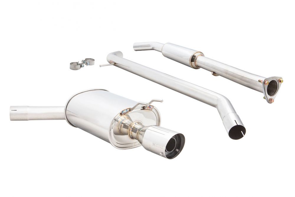 Megan Racing Exhaust System Coupe for 2013-2017 Honda Accord 4CYL - Stainless Rolled Tips MR-CBS-HA13L42DOE-SRT