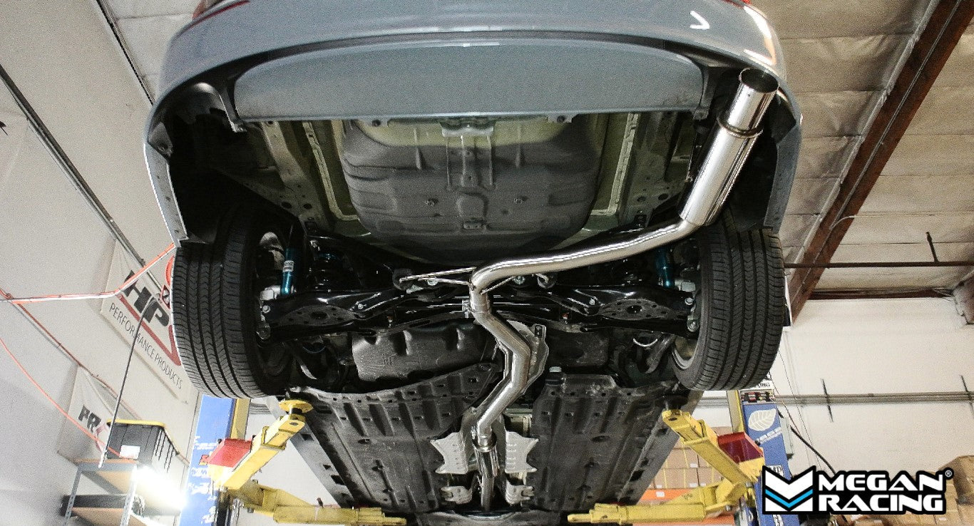 Megan Racing Single Exit Exhaust System for 2022+ Honda Civic - T304 Stainless Steel, Direct Bolt-On, 59mm Inlet, 90mm Tip LWT-CBS-HC22-DS