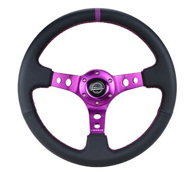 NRG Deep Dish Steering Wheels with Hole Spokes - RST006PP