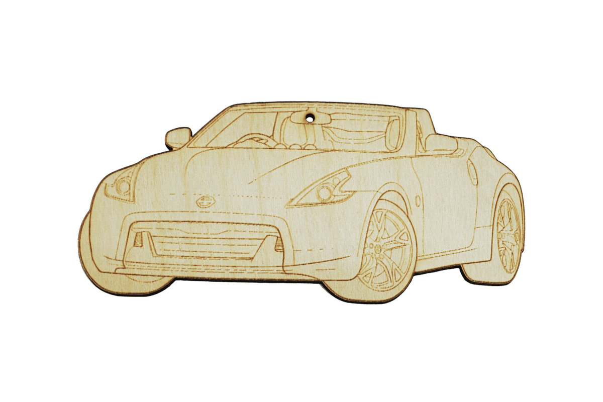 ZSPEC Laser-Engraved Wood Ornament, Style: Nissan 370z Roadster, Birch